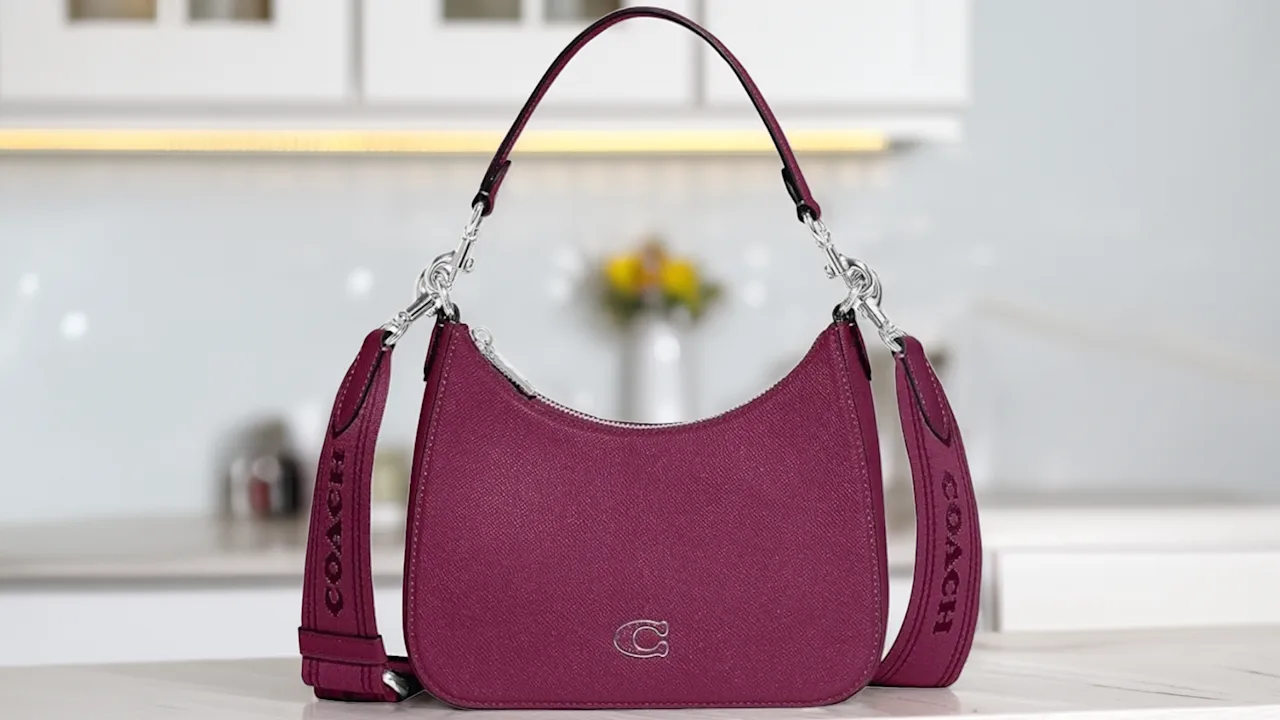 Coach Unisex Hobo Crossbody Bag in Crossgrain Leather
