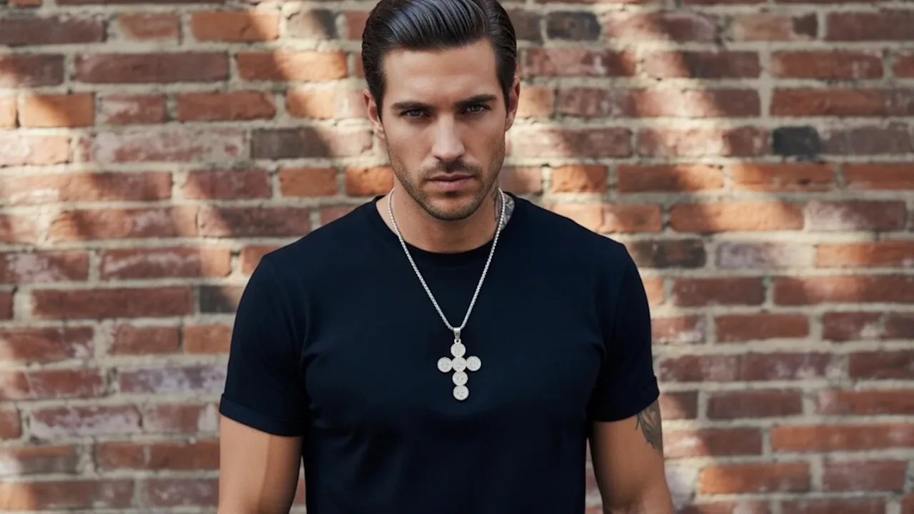 Iron Saints Stainless Steel Chain Necklace with Saint Benedict Cross Pendant