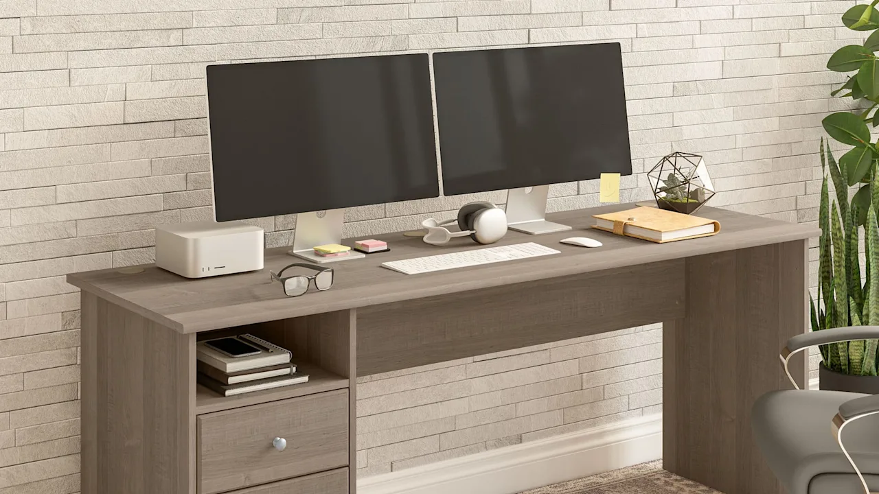 Cabot 72W Computer Desk with Drawers