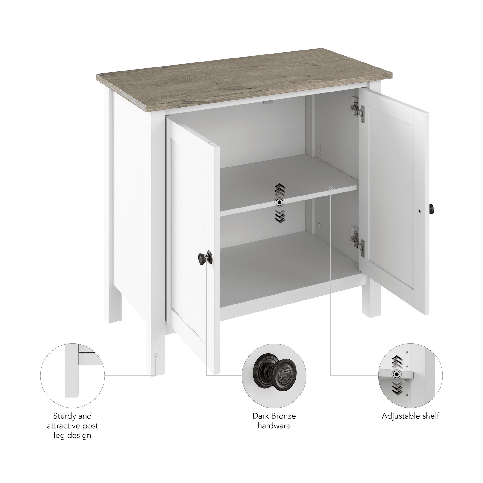 Mayfield Accent Storage Cabinet with Doors — panel 1