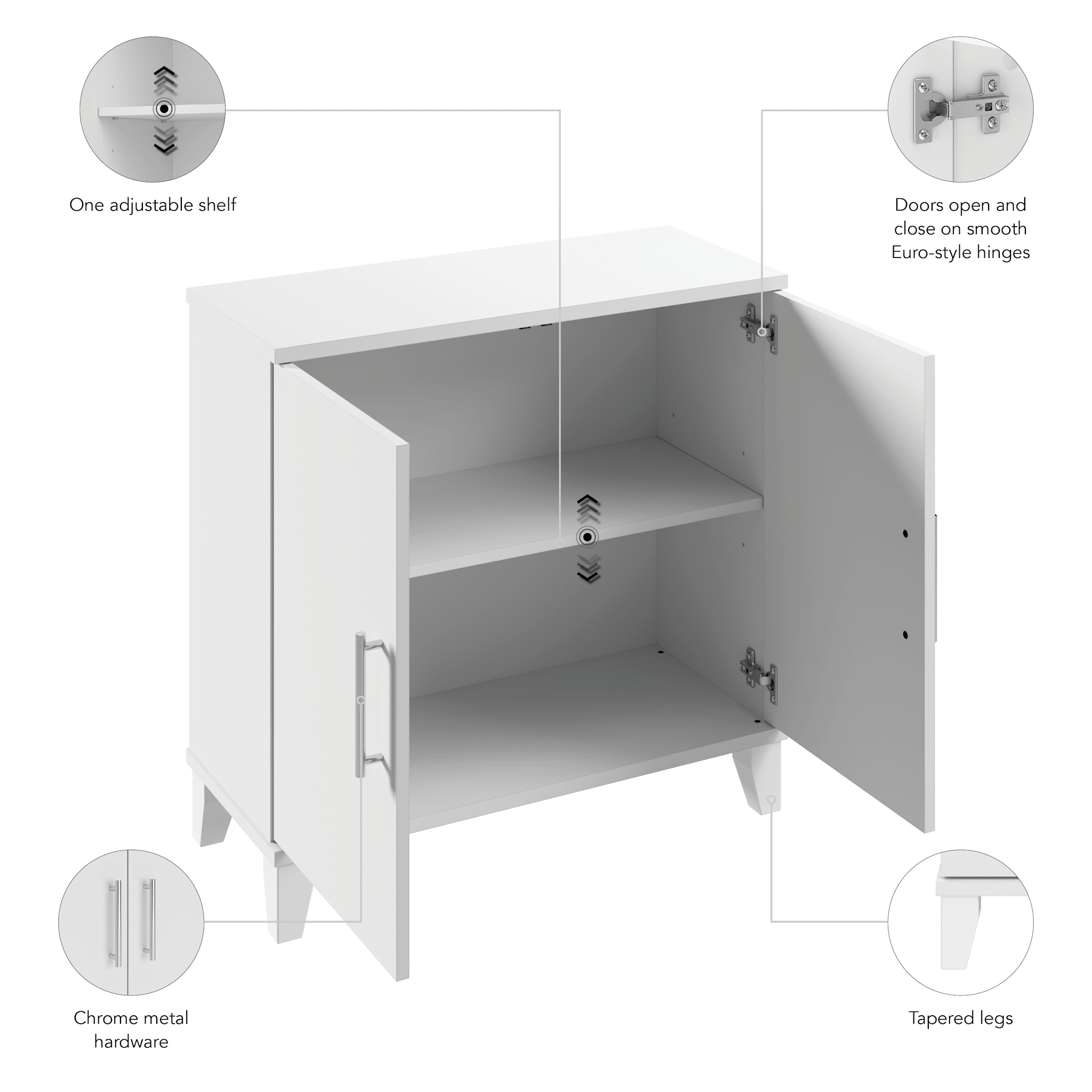 Somerset Small Storage Cabinet with Doors and Shelves — panel 10