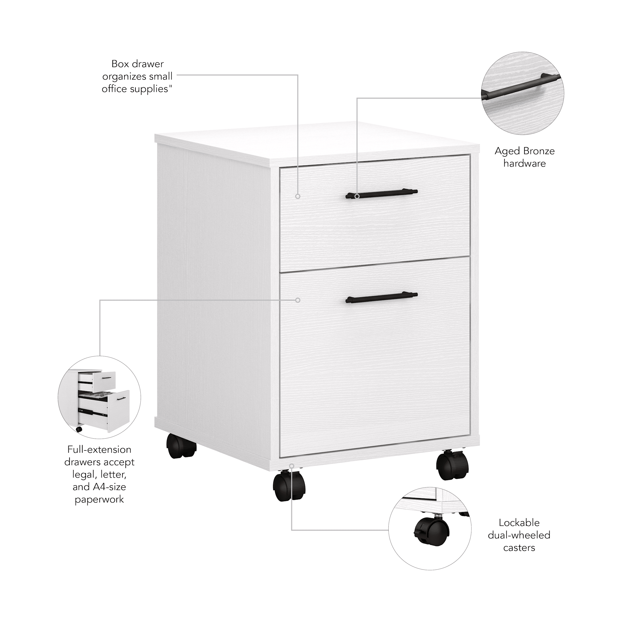 Key West 2 Drawer Mobile File Cabinet — panel 1