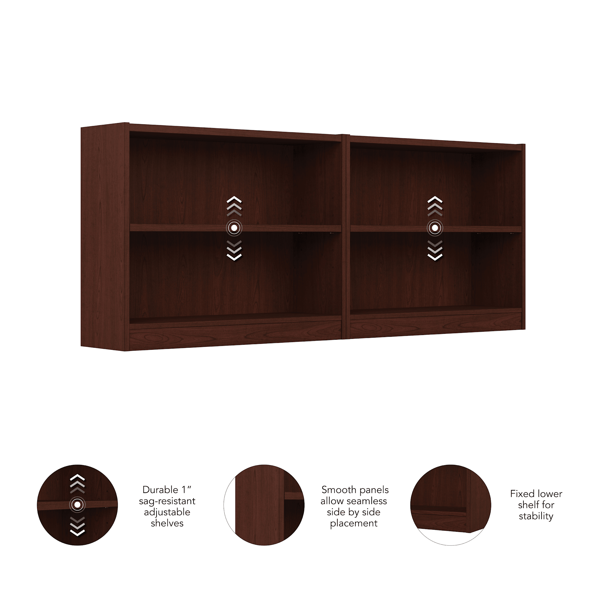 Universal Small 2 Shelf Bookcase - Set of 2 — panel 10