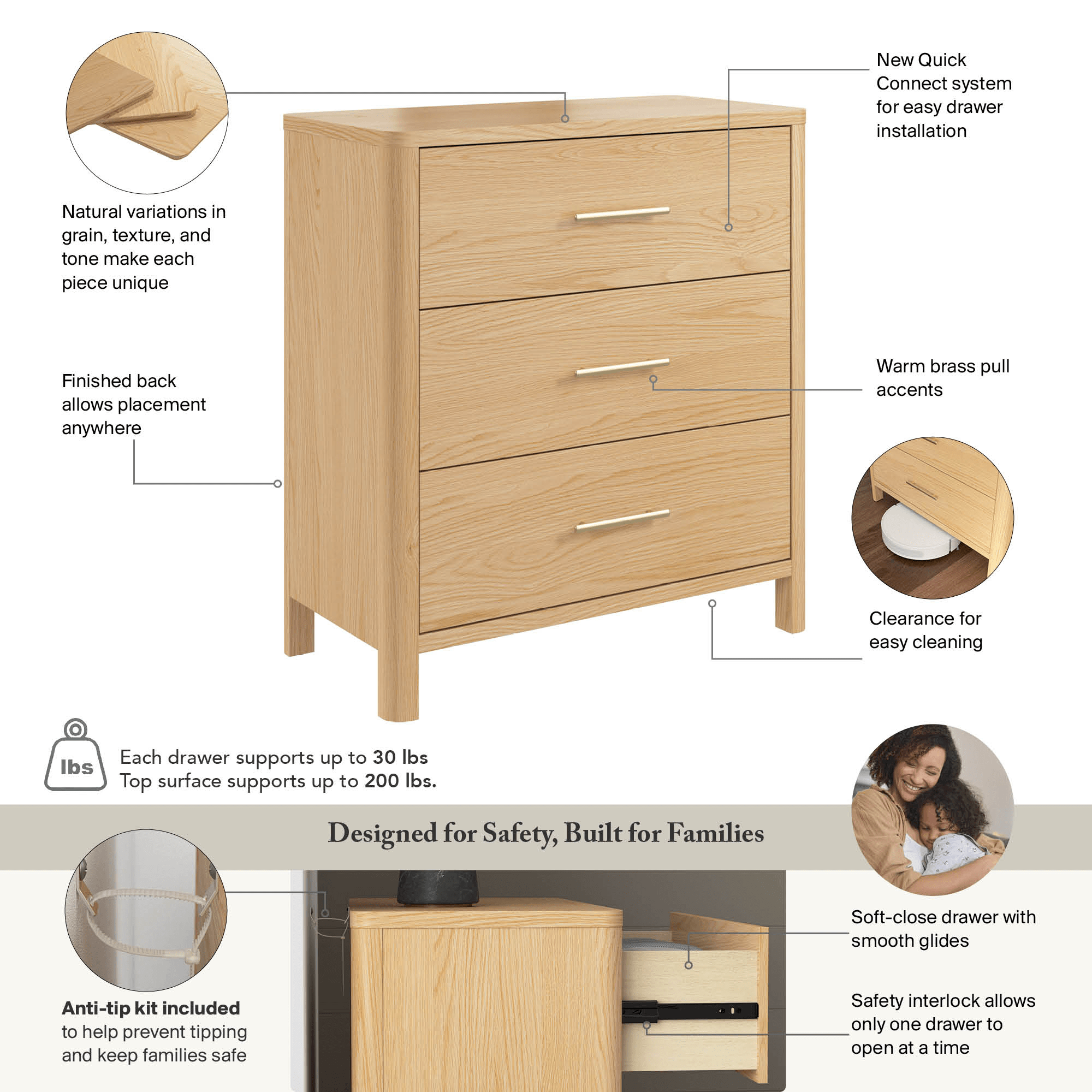 Bush Home Vera 3 Drawer Dresser — panel 11