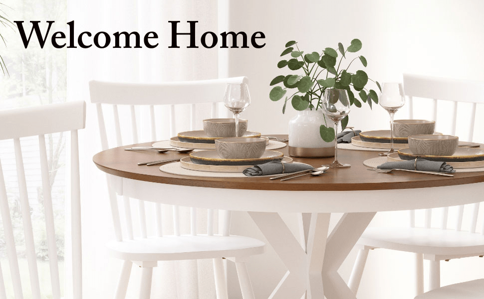 West End 45W Round Trestle Dining Table — panel 2
