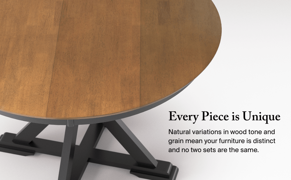 West End 45W Round Trestle Dining Table — panel 7