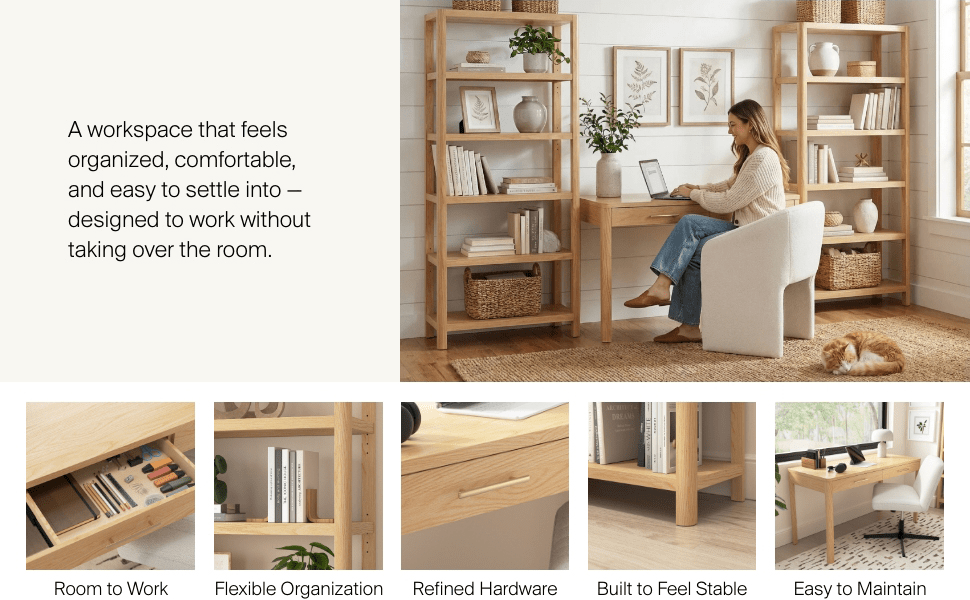 Bush Home Vera 5 Shelf Bookcase - Set of 2 — panel 3
