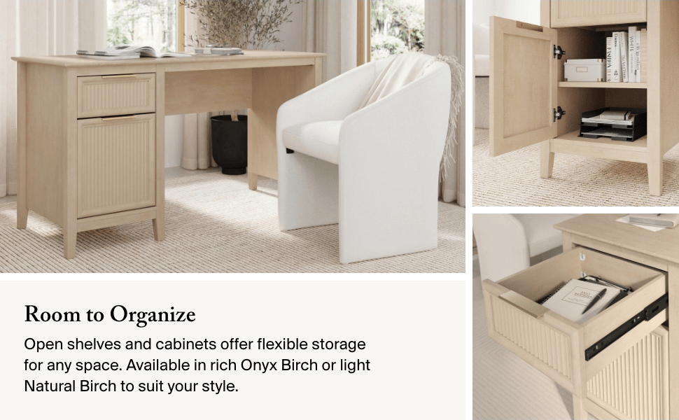 Bush Home Camille 54W Fluted Office Desk with Storage — panel 3