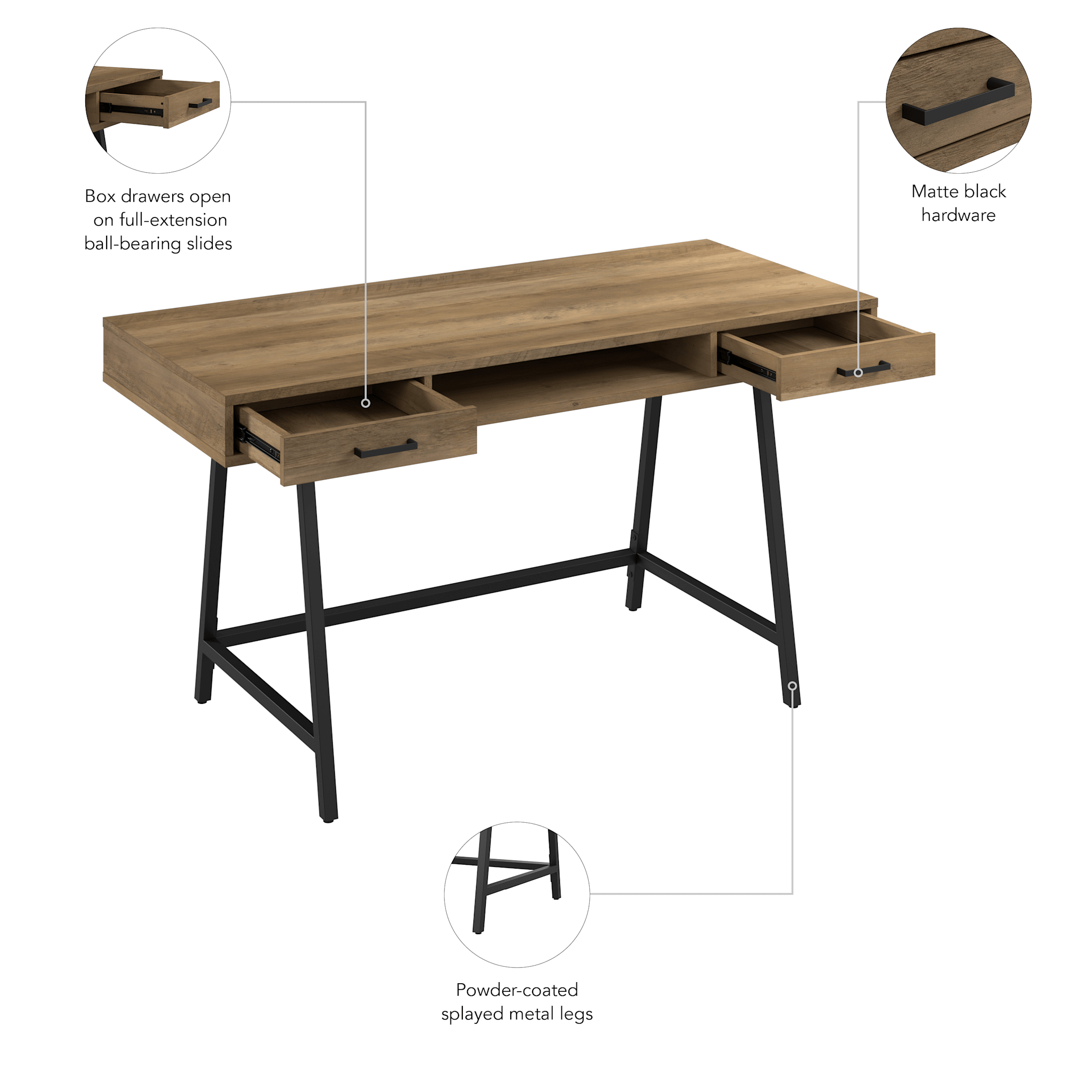 Steele 54W Writing Desk — panel 6