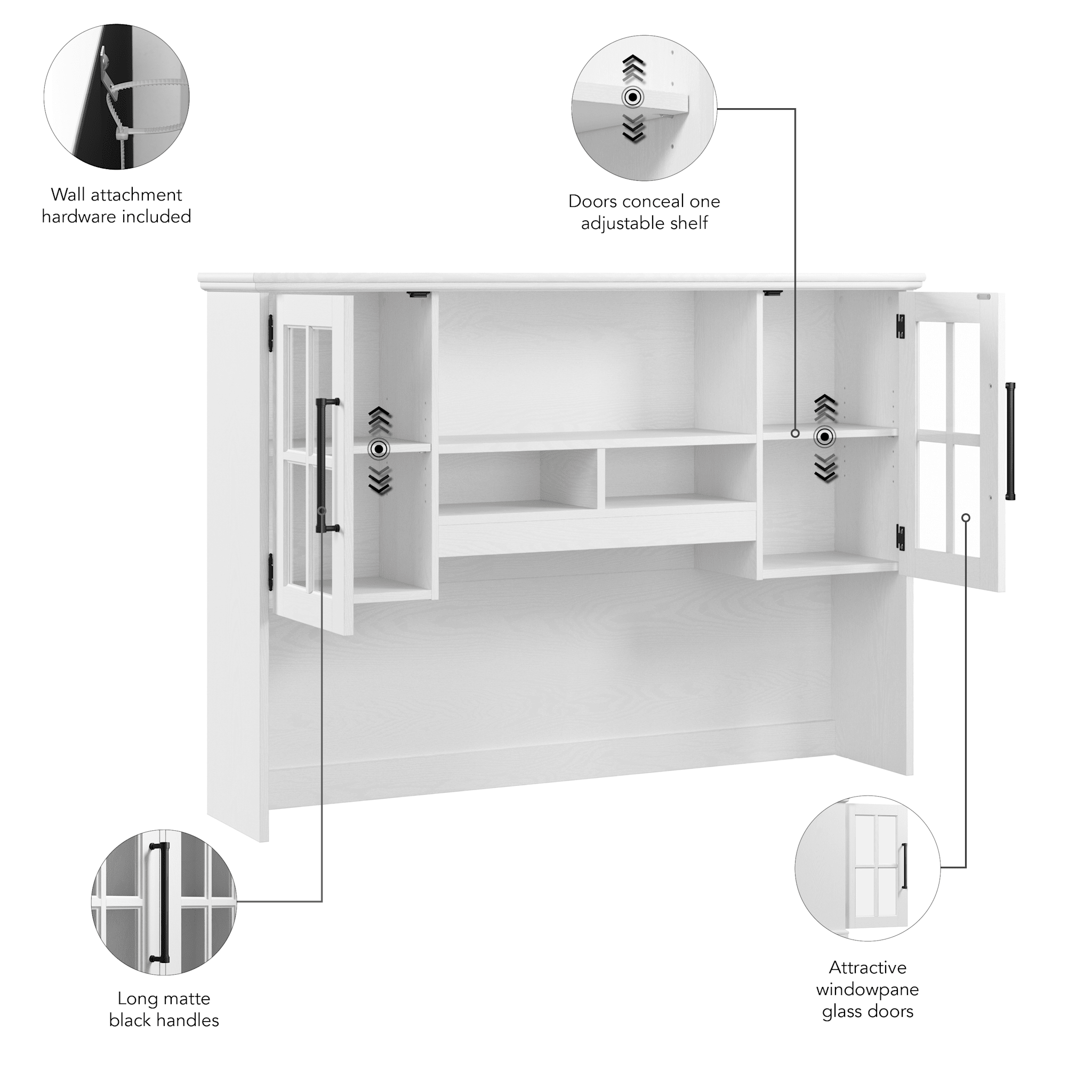 Westbrook 60W Computer Desk Hutch — panel 1