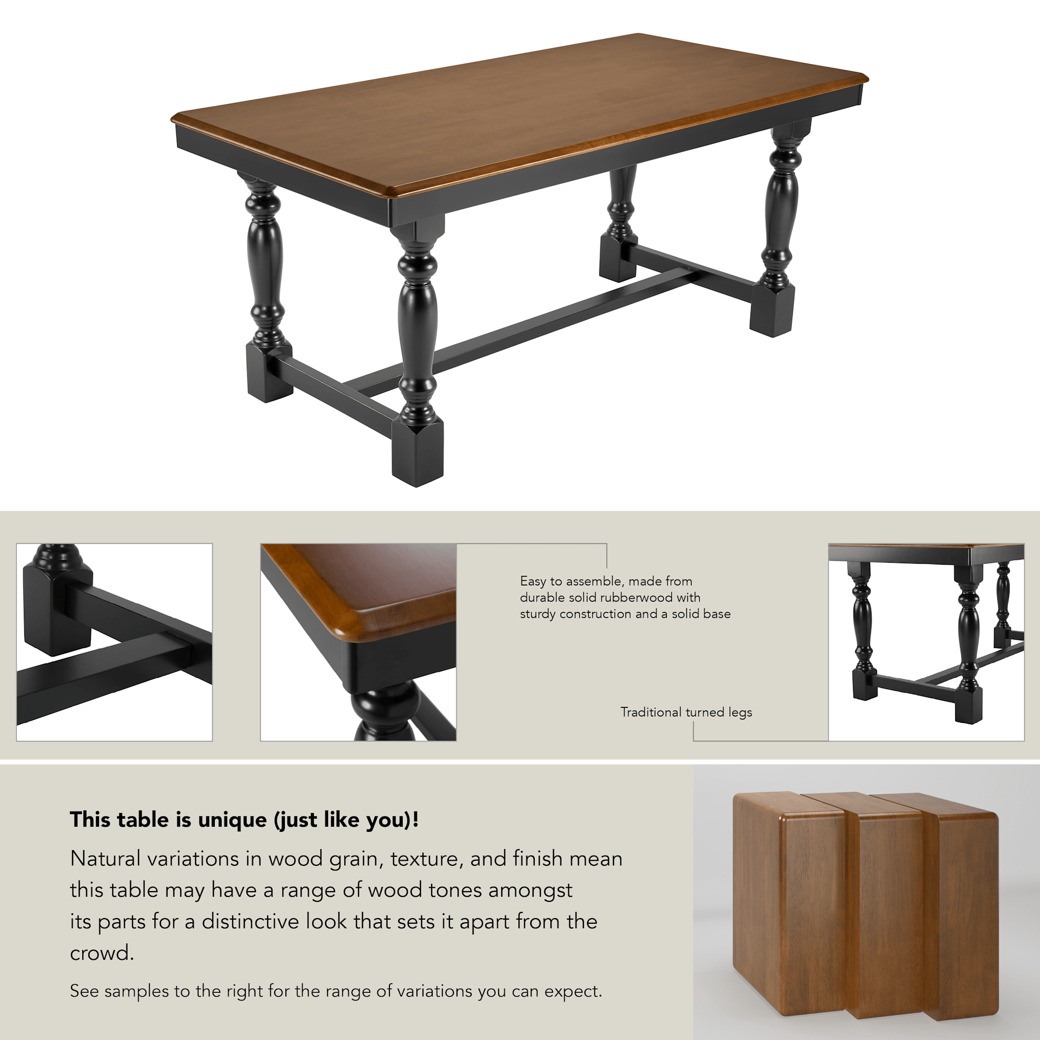 Sterling 67W Squire Trestle Dining Table — panel 11
