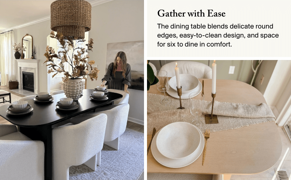 Bush Home Camille 71W Fluted Base Dining Table — panel 4