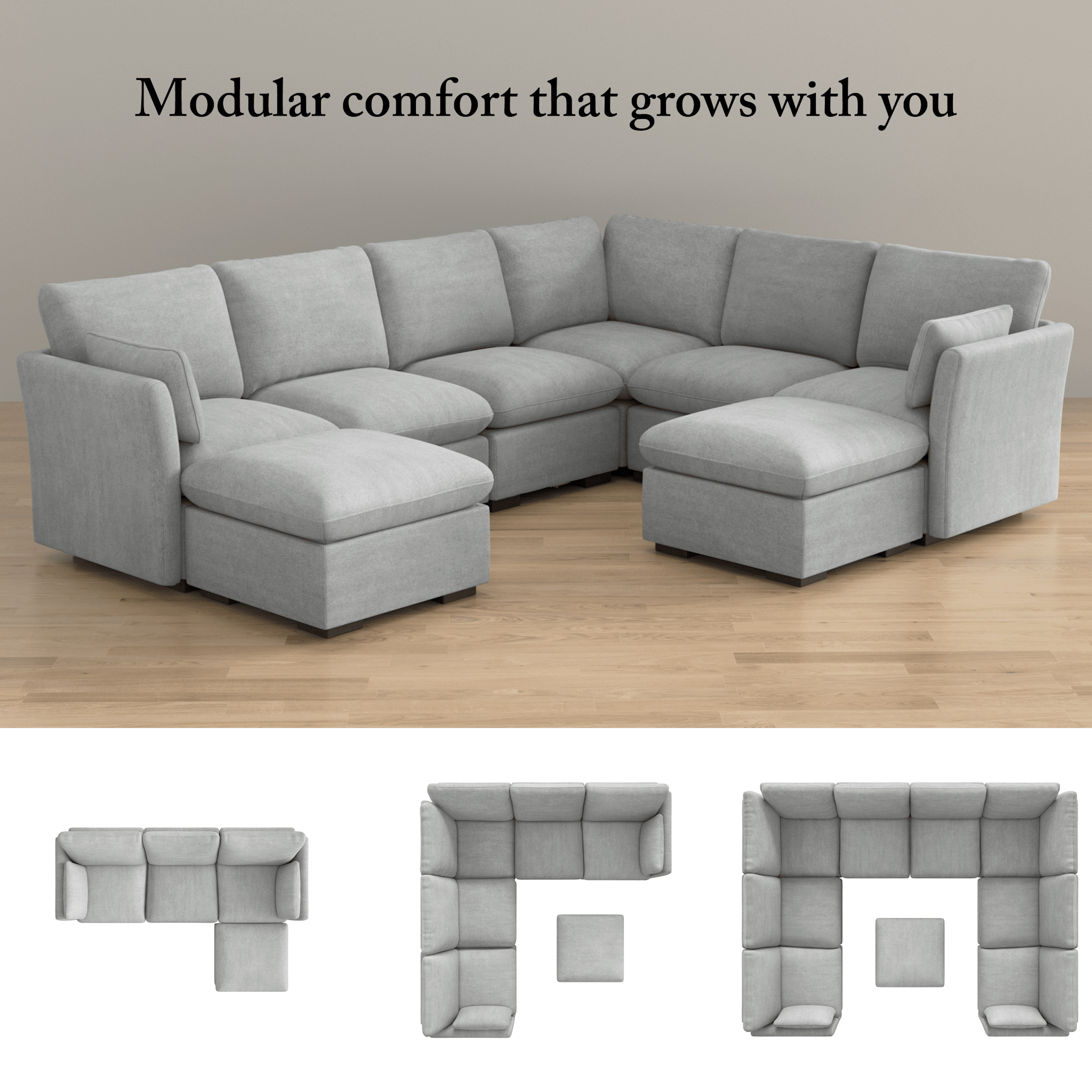 Bush Home Sienna Modular 3-Seater Sofa — panel 1