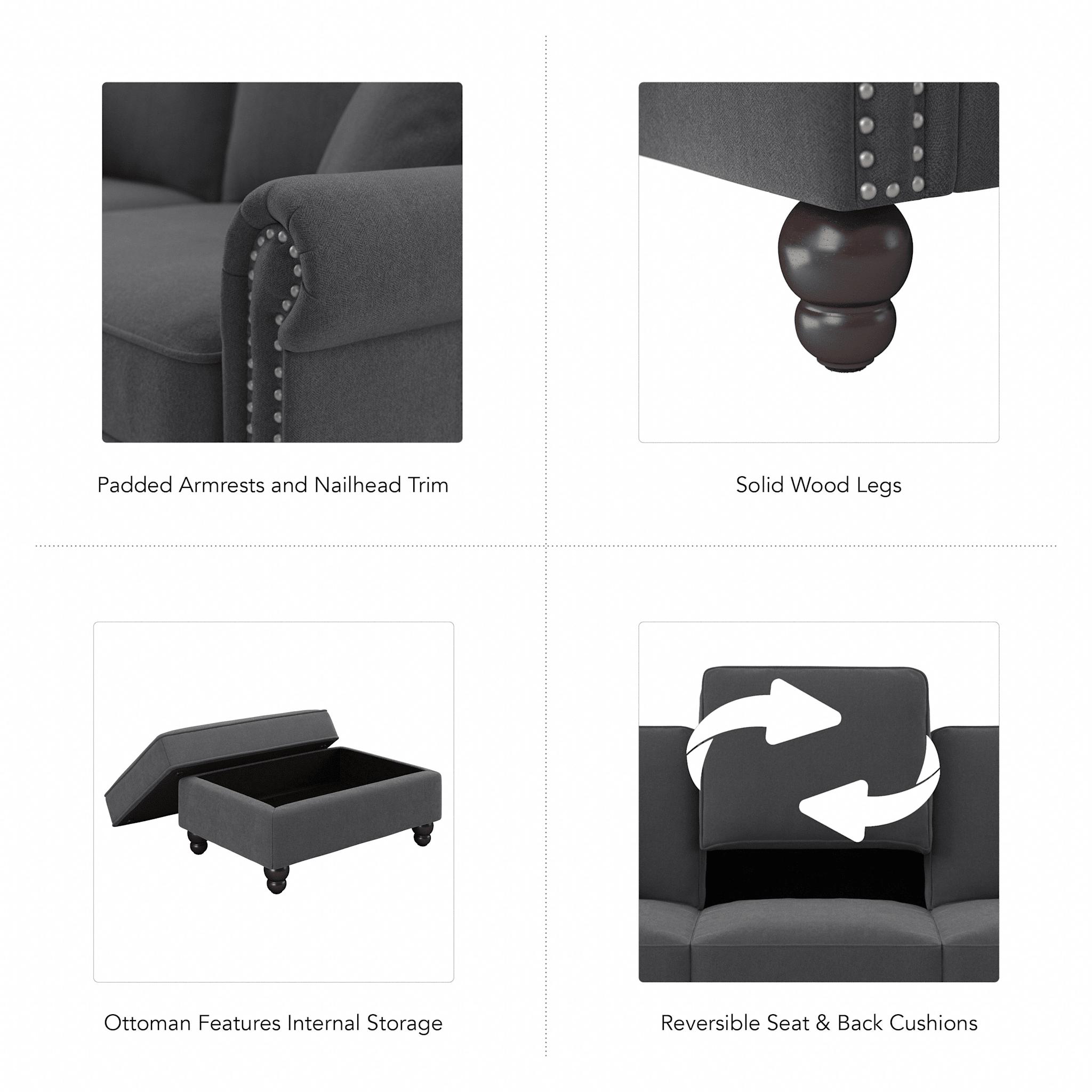 Coventry Accent Chair with Ottoman Set — panel 1