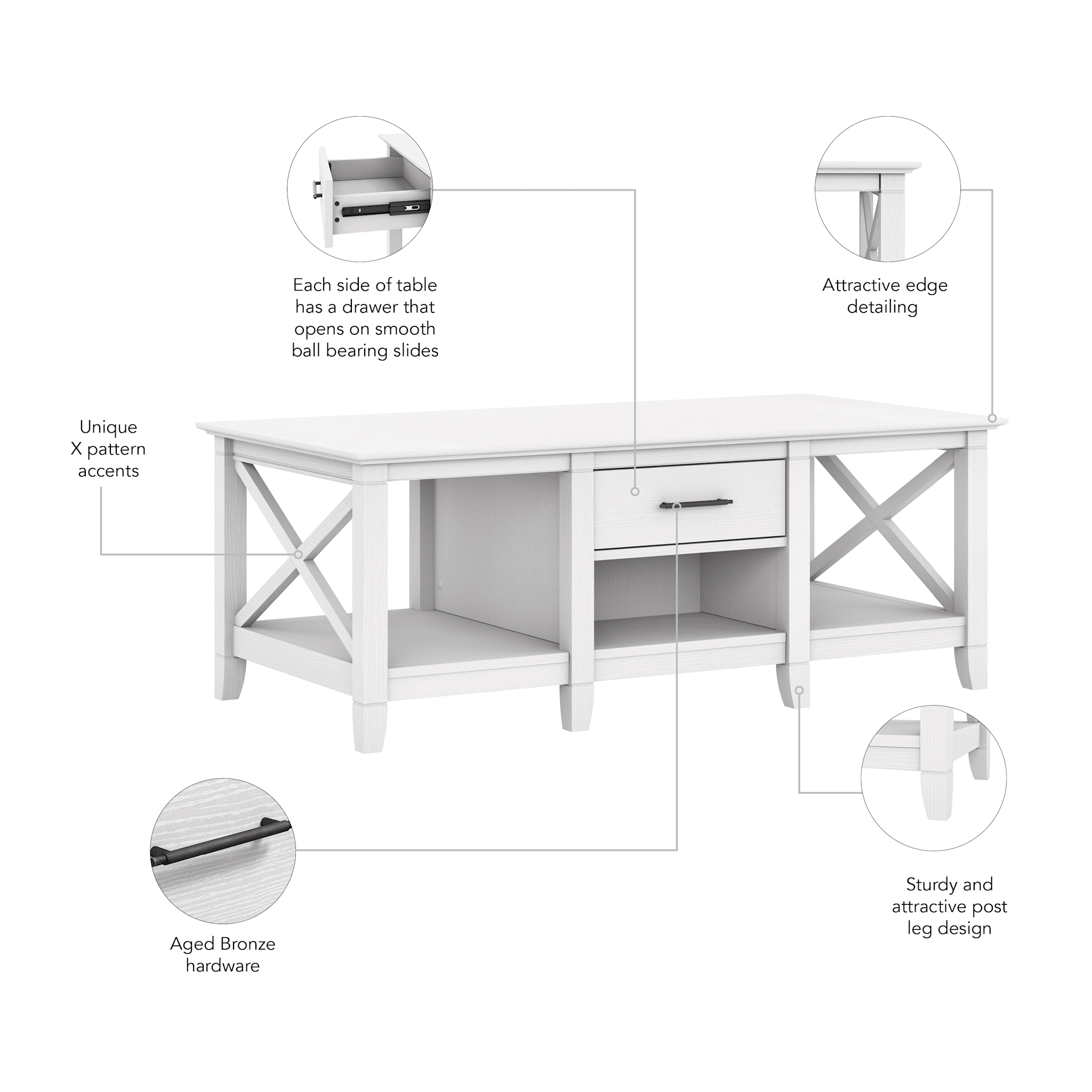 Key West Coffee Table with Storage — panel 1