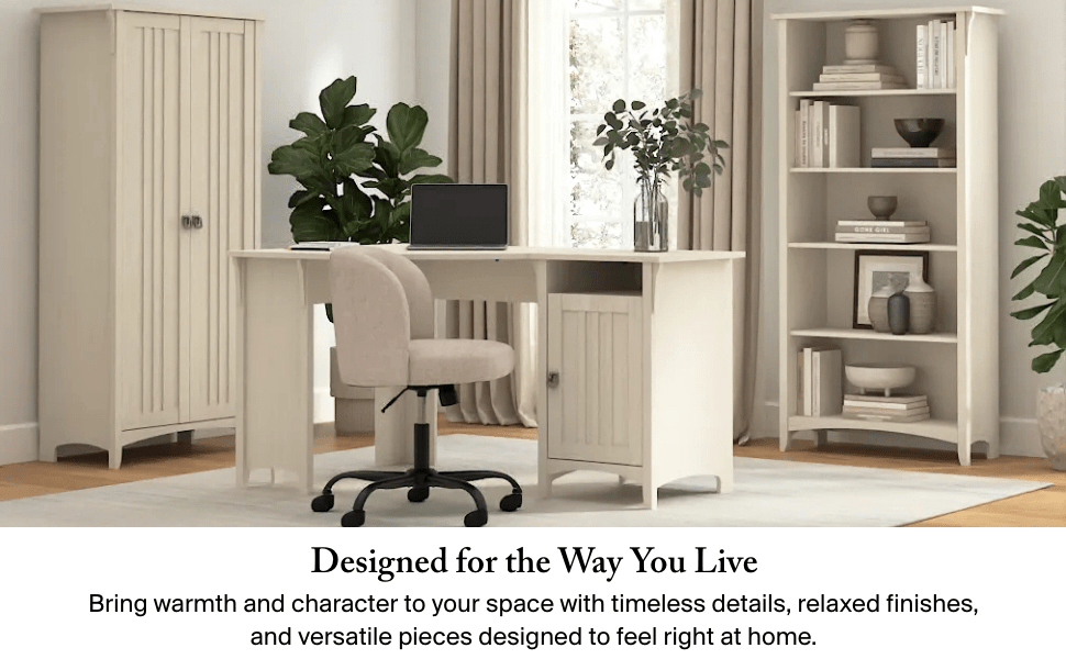 Salinas Mission Desk with Hutch, Lateral File Cabinet and 5 Shelf Bookcase — panel 2