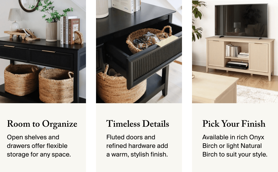 Bush Home Camille Fluted End Table with Drawer — panel 8