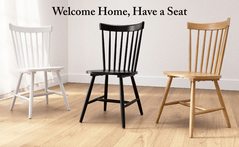 Windsor High Back Spindle Dining Chairs - Set of 2 — panel 2