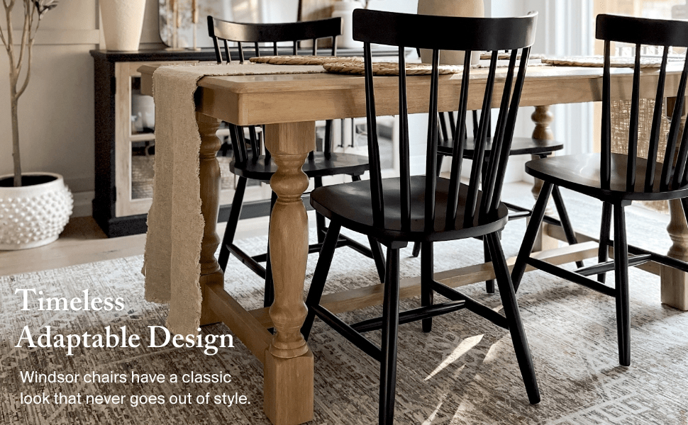 Windsor High Back Spindle Dining Chairs - Set of 2 — panel 3