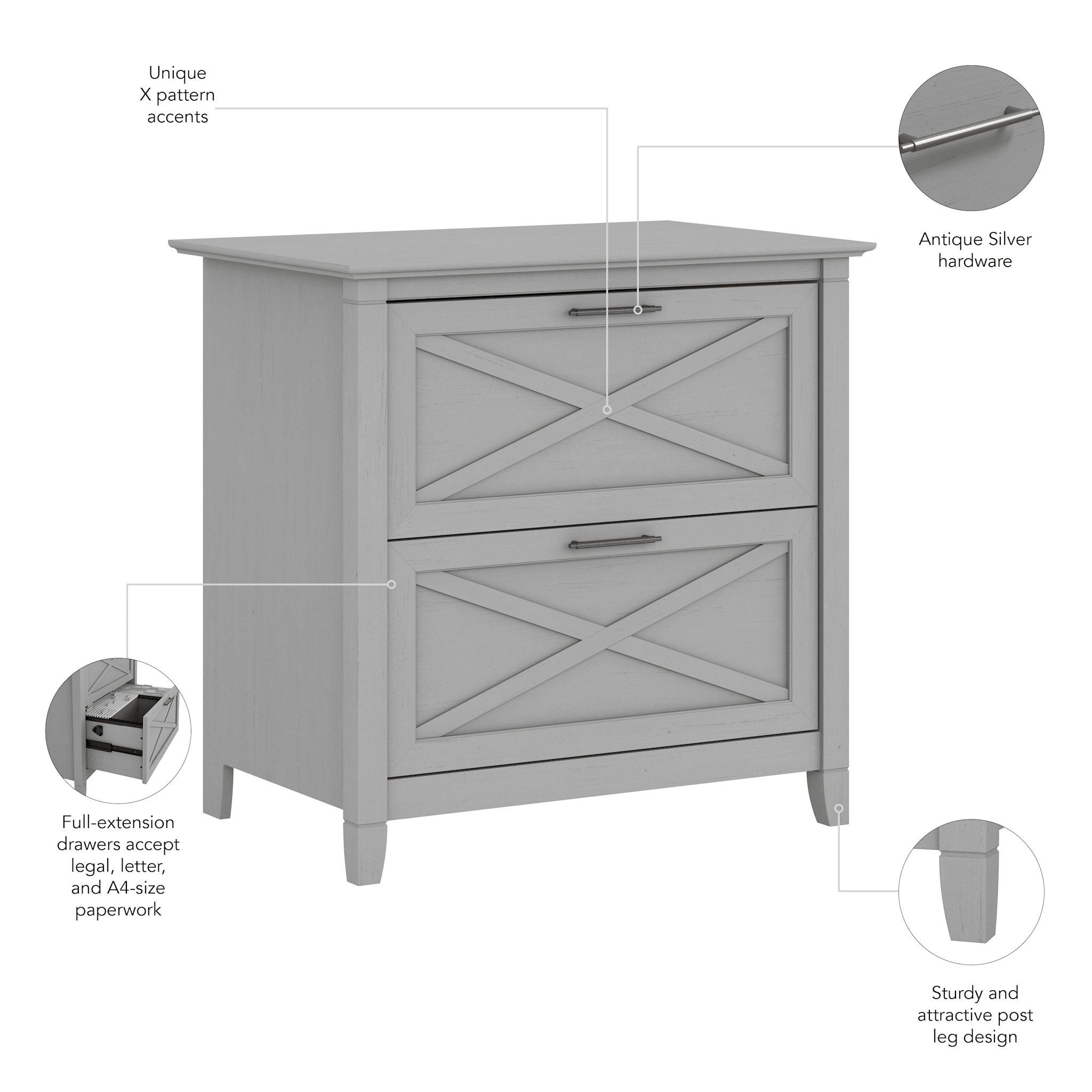 Key West 2 Drawer Lateral File Cabinet — panel 1