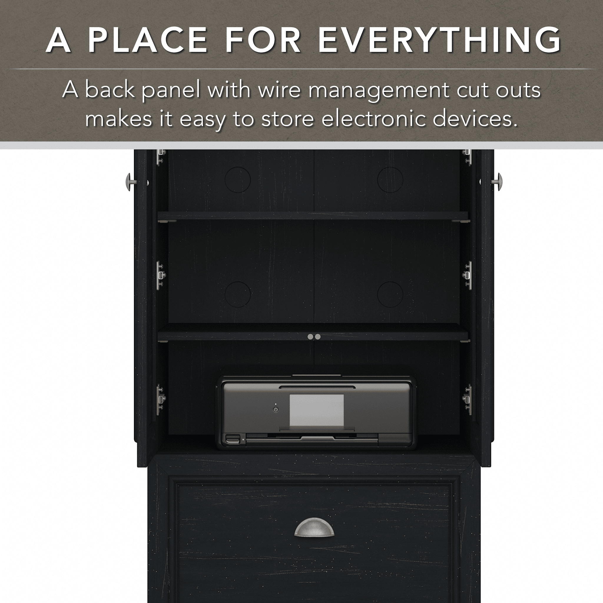 Fairview 2 Door Storage Cabinet with File Drawer — panel 1