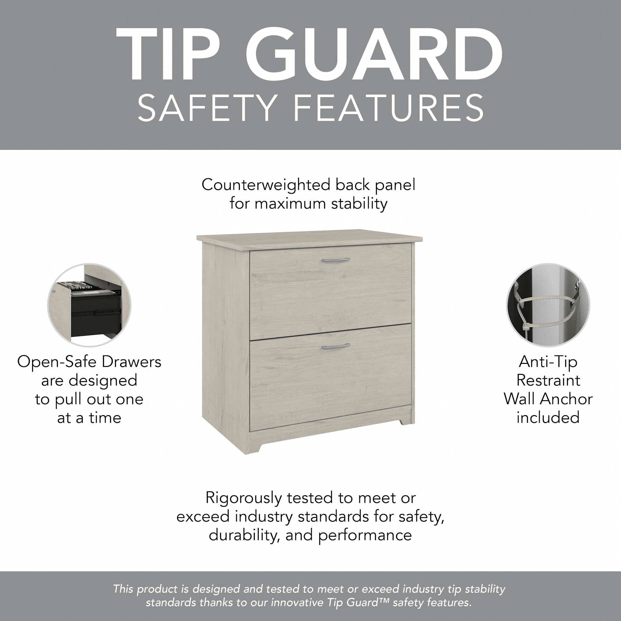 Cabot 2 Drawer Lateral File Cabinet — panel 2