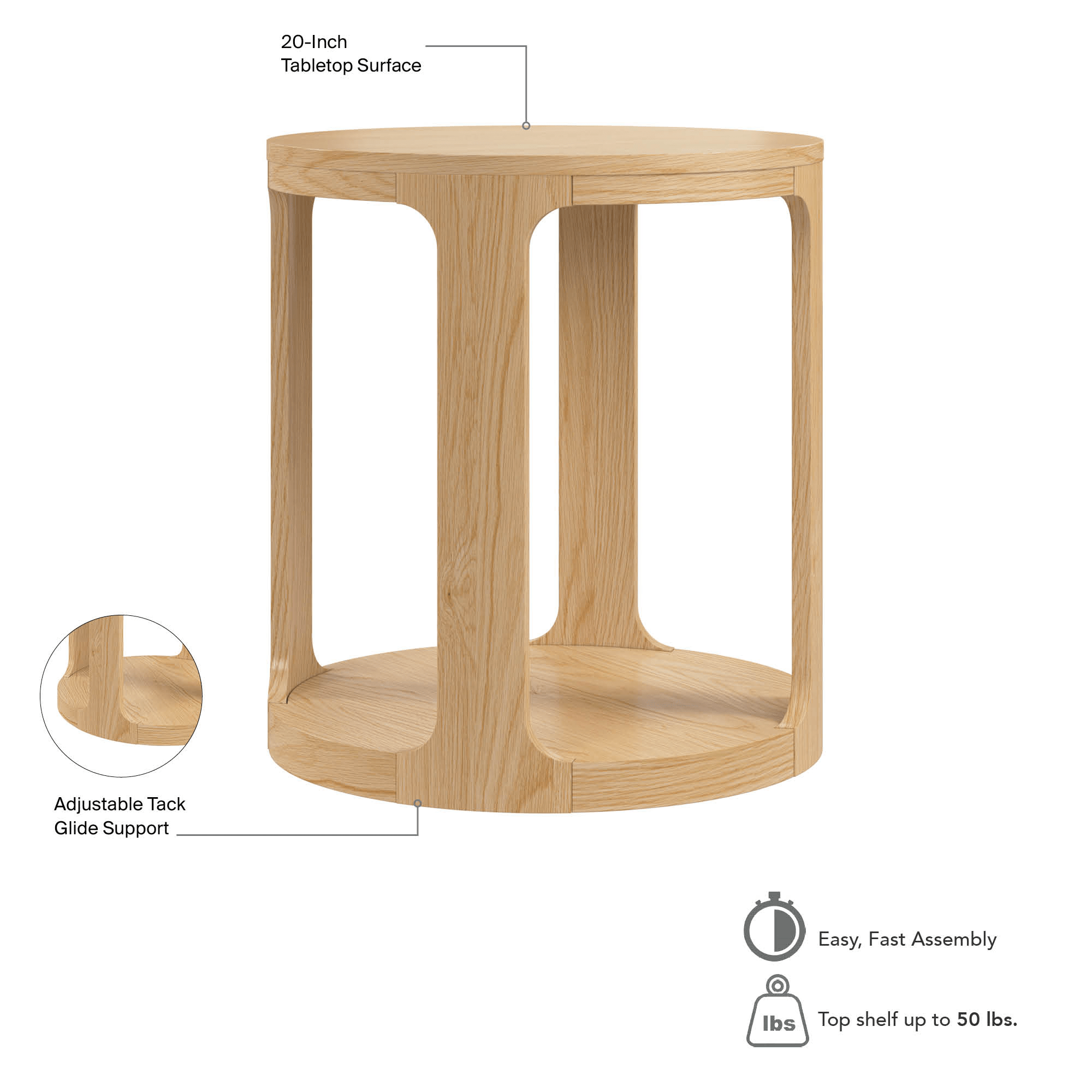 Bush Home Vera Round End Table — panel 11