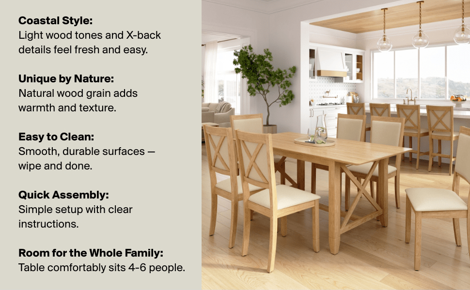 Bush Home Key West Upholstered Cross Back Dining Chair - Set of 2 — panel 5