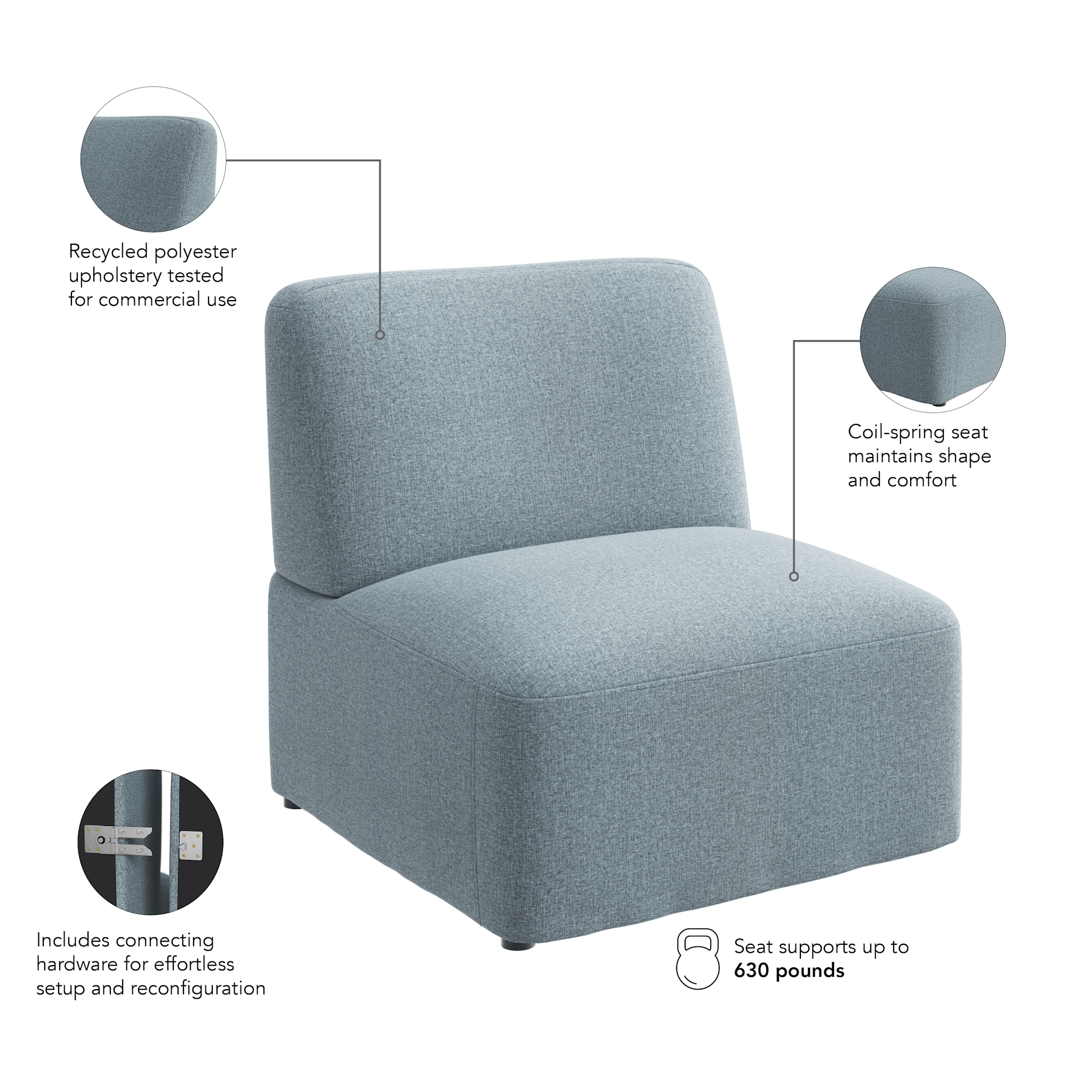Assemble Modular Armless Lounge Chair — panel 6