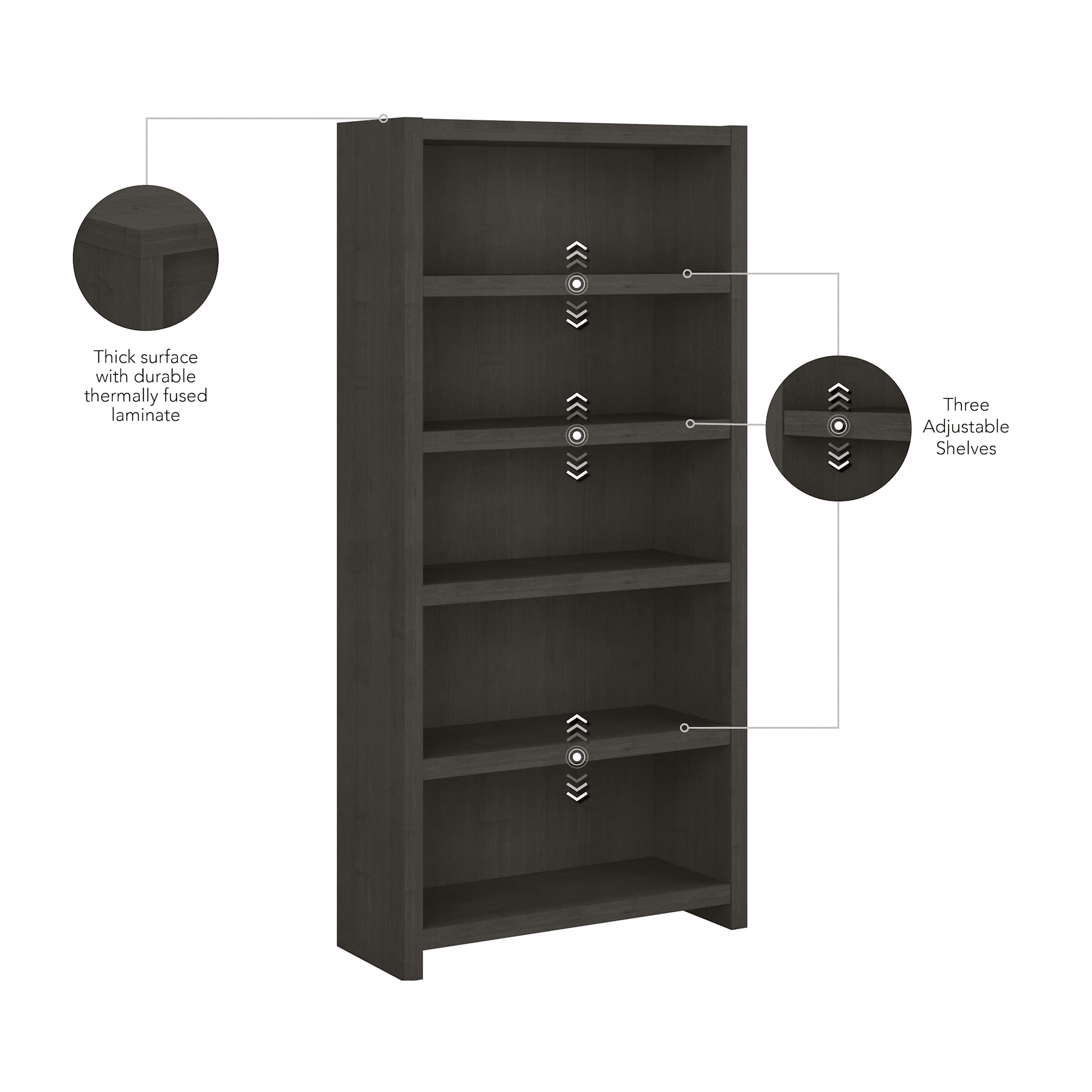 Echo 5 Shelf Bookcase — panel 1