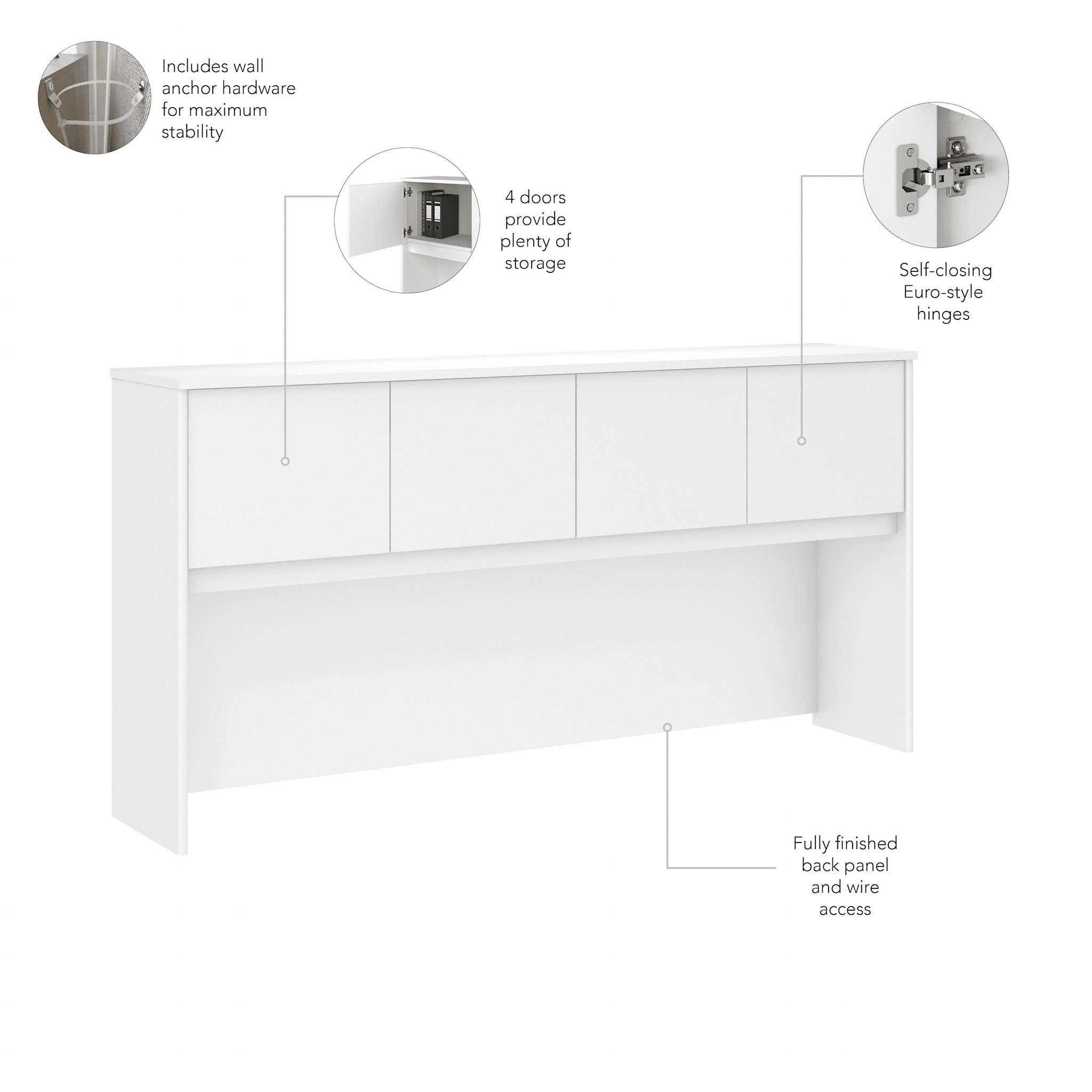Studio C 72W Desk Hutch — panel 1