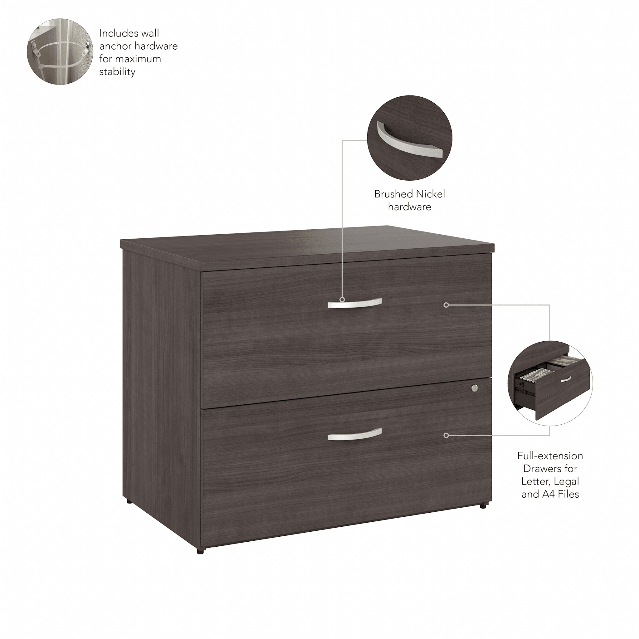 Studio C Office Storage Cabinet with Drawers and Shelves — panel 2