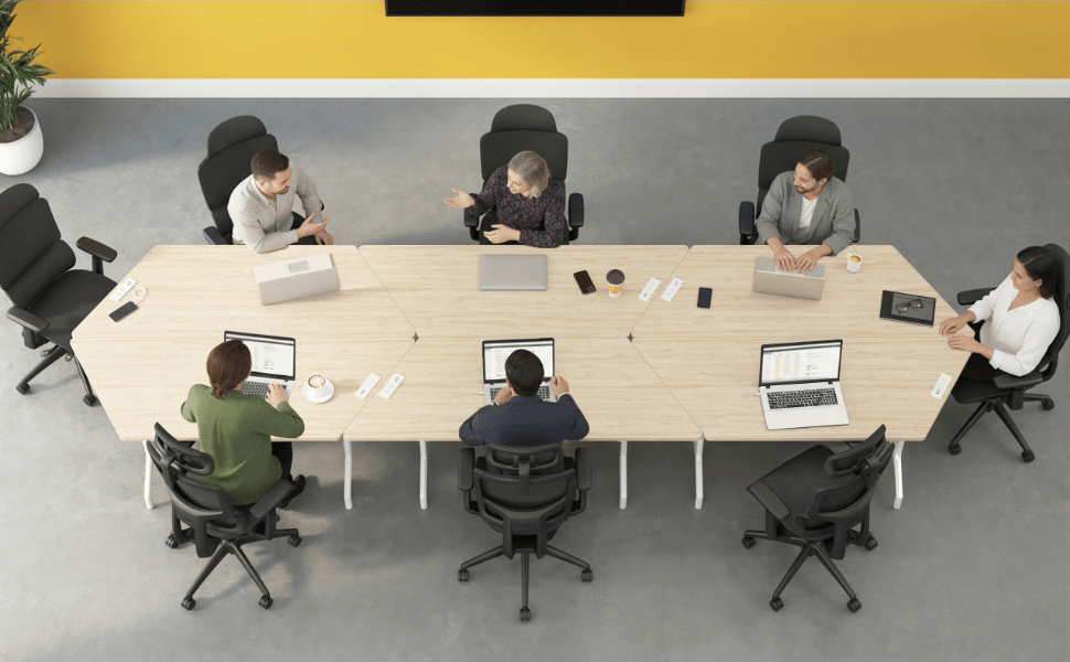 Synergy 72-inch Trapezoid Modular Office Conference Table — panel 3