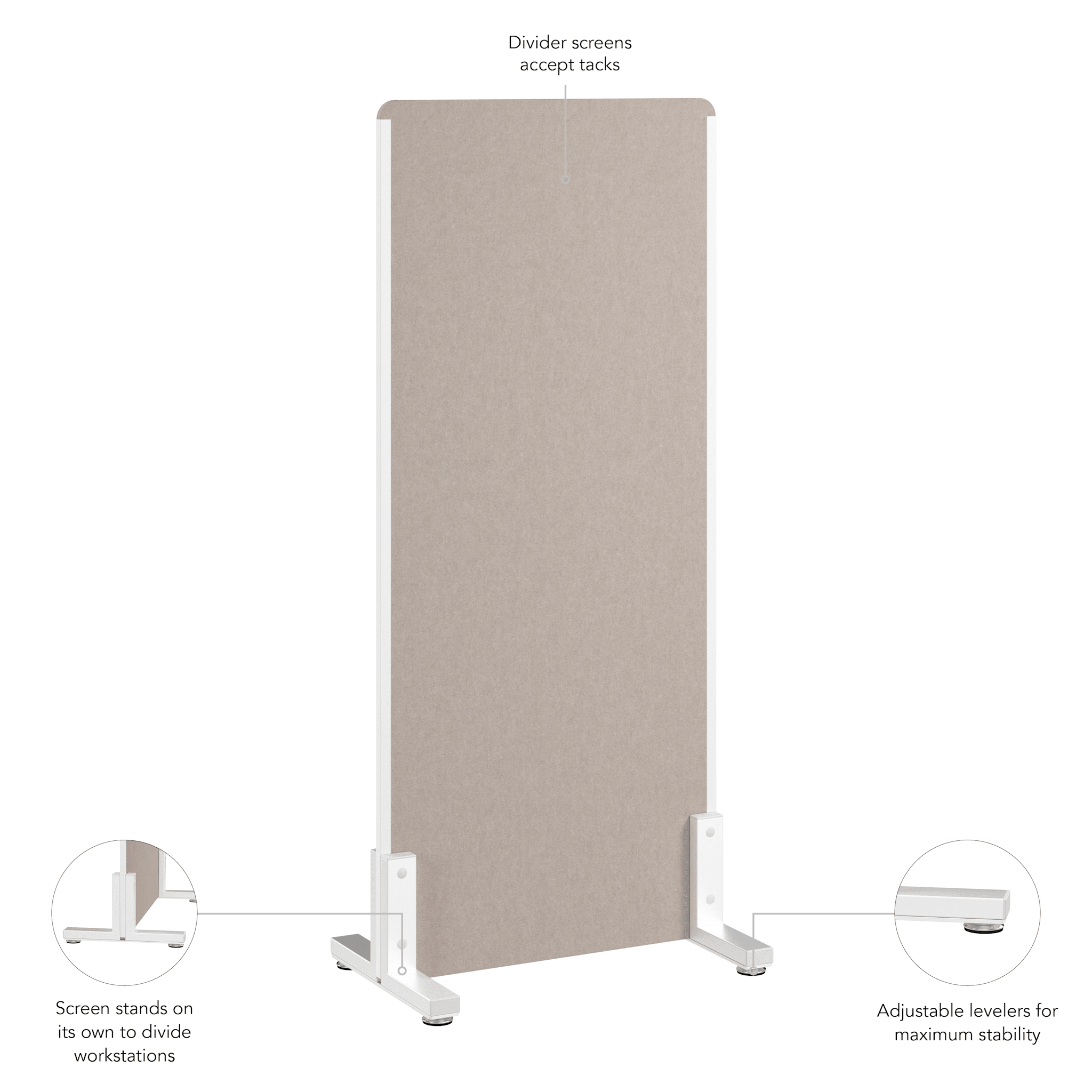 24W x 55H Freestanding Privacy Screen — panel 1