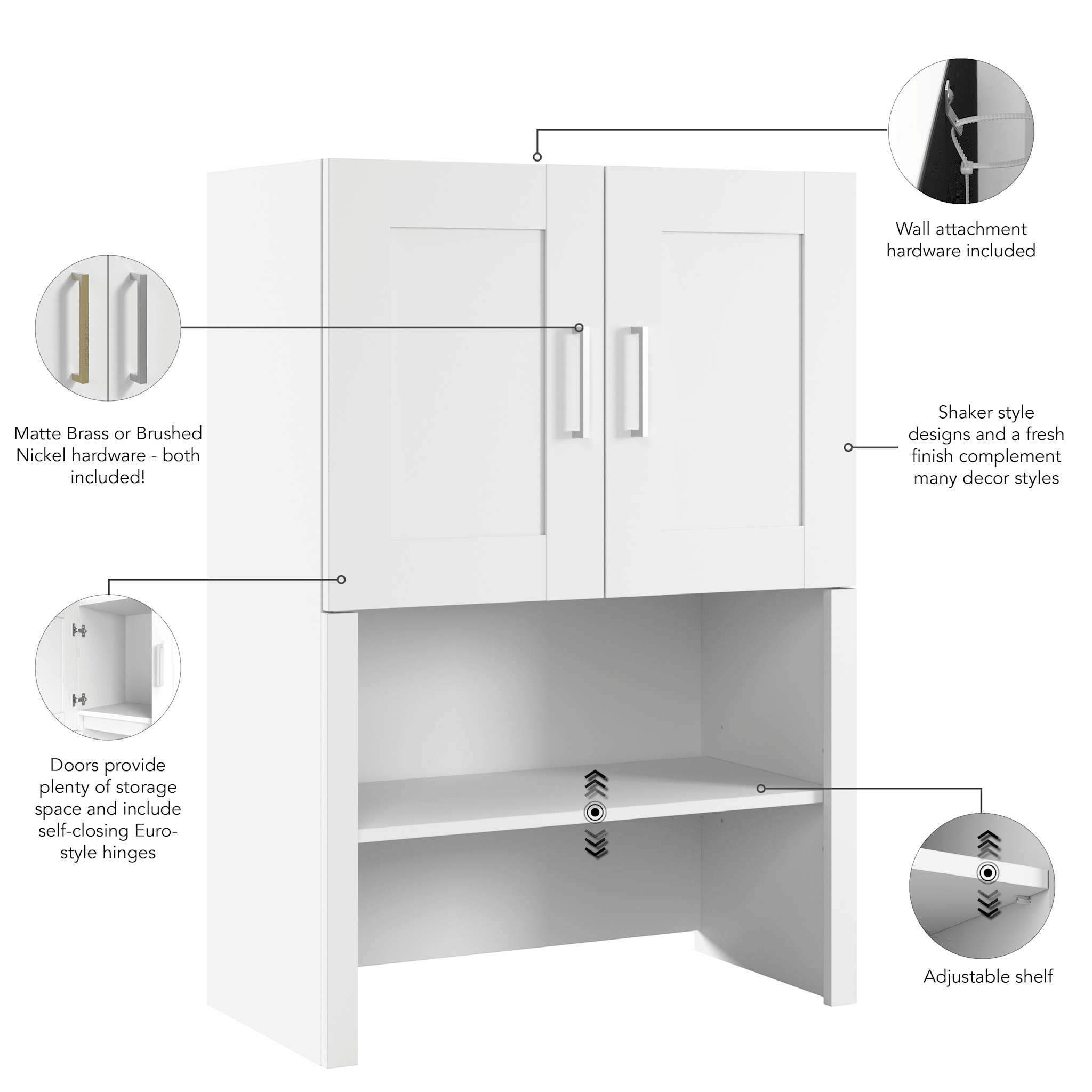 30W Bookcase Hutch — panel 1
