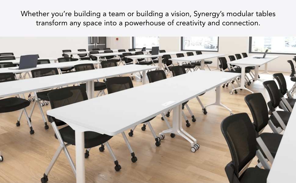 Synergy 60-inch Trapezoid Modular Office Conference Table — panel 4
