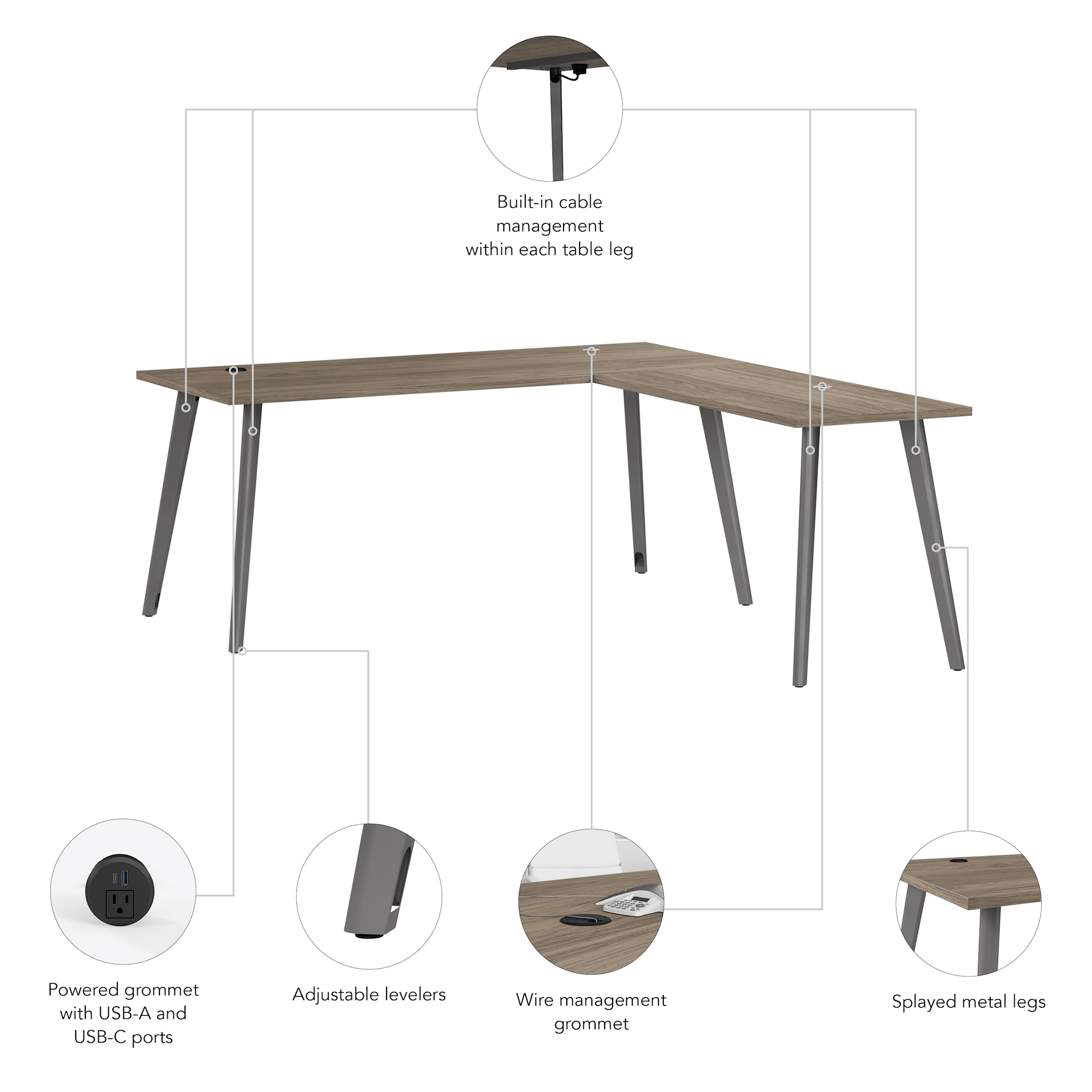 72W x 30D Table Desk with 48W Return — panel 6