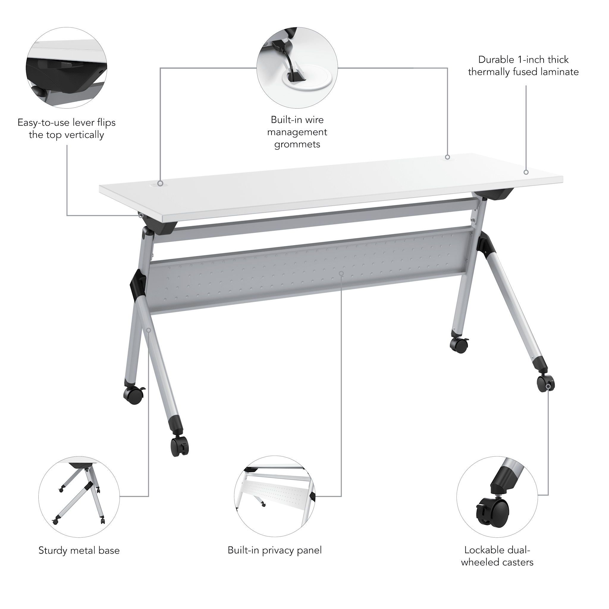Envision 60W Folding Training Table — panel 6