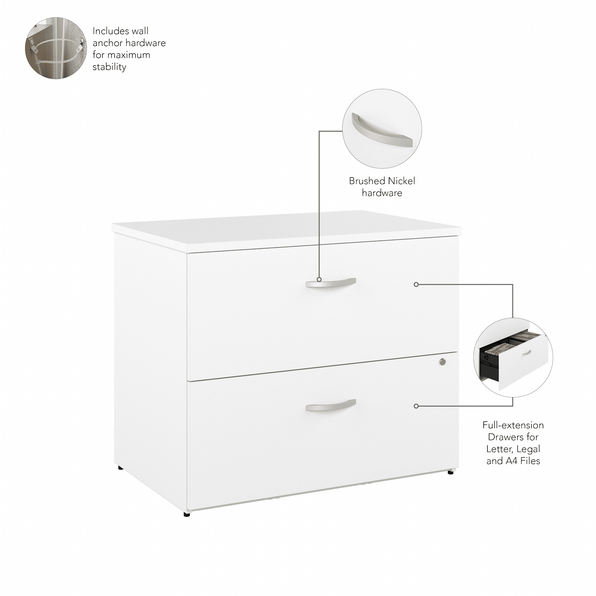 Studio C 2 Drawer Lateral File Cabinet — panel 1