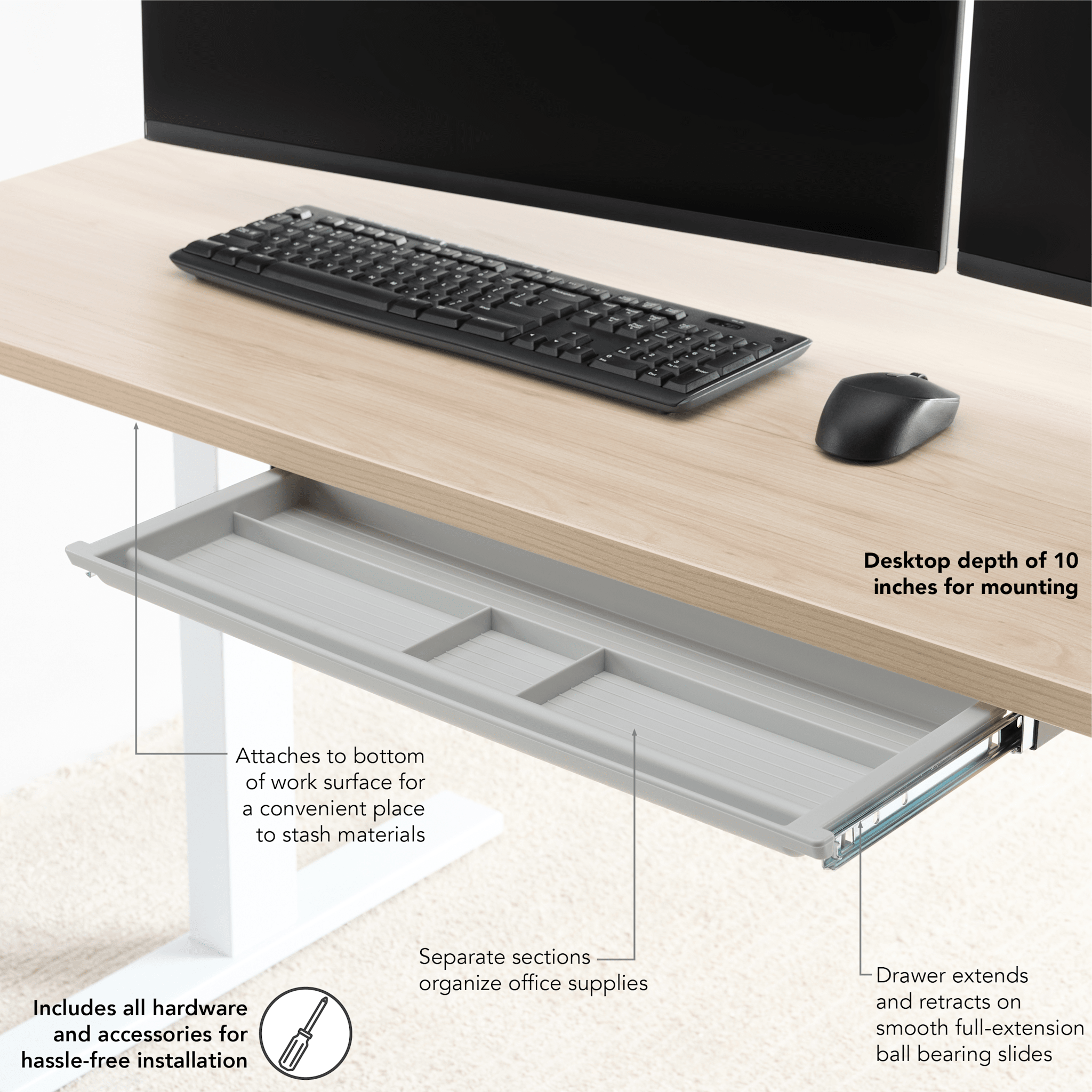 Under Desk Storage Drawer — panel 1
