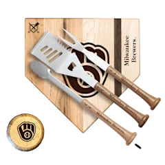 The Bat-Handled Grilling Set with Cutting Board