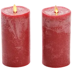 2-Pack: Luminara Flameless 6.5" Chalky Pillars