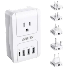 Bestek 3000W International Travel Adapter with PD 3.0