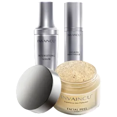 Invaincu Health Intensifying Serum, Exfoliating Facial Peel & Moisturizer Set