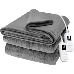 Sunbeam Royal Posh Velvet Heated Electric Blanket with 12 Heat Settings
