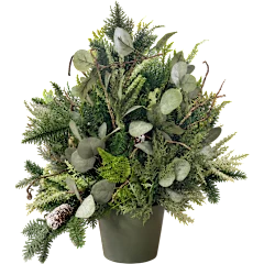 National Tree Company 28" Winter Garden Urn with Pinecones