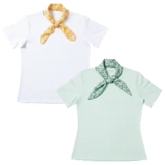 2-Pack: Isaac Mizrahi Live! Crew-Neck Top with Printed Scarf