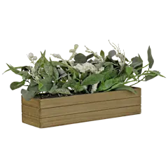 The Frosted-Berry Centerpiece in a Wooden Planter Box