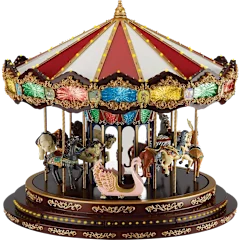 Mr. Christmas Marquee Deluxe Carousel Musical Animated Christmas Decoration