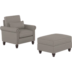 Coventry Accent Chair with Ottoman Set